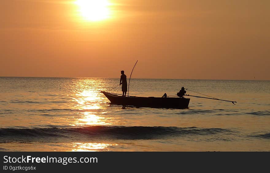 Horizon, Sea, Sunrise, Sunset