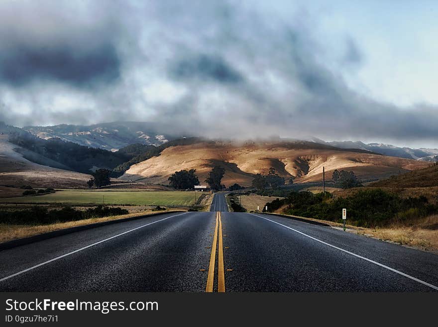 Road, Highland, Sky, Cloud