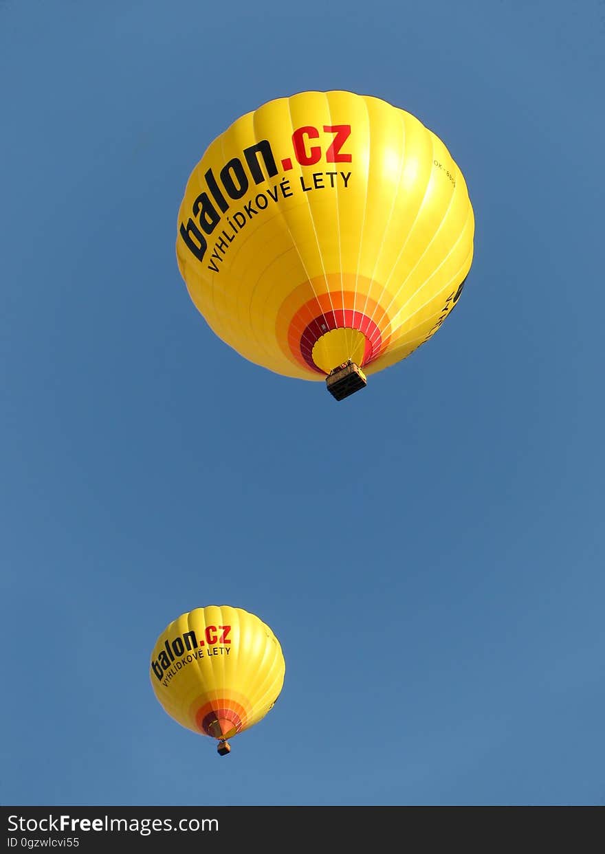 Hot Air Ballooning, Hot Air Balloon, Yellow, Sky