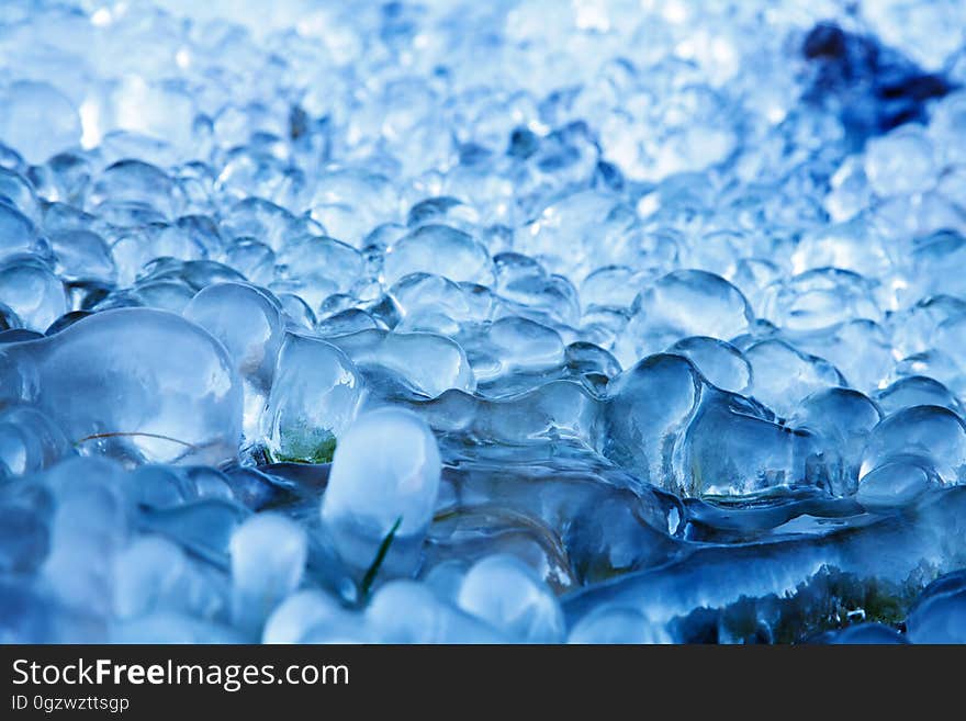 Water, Blue, Drop, Freezing