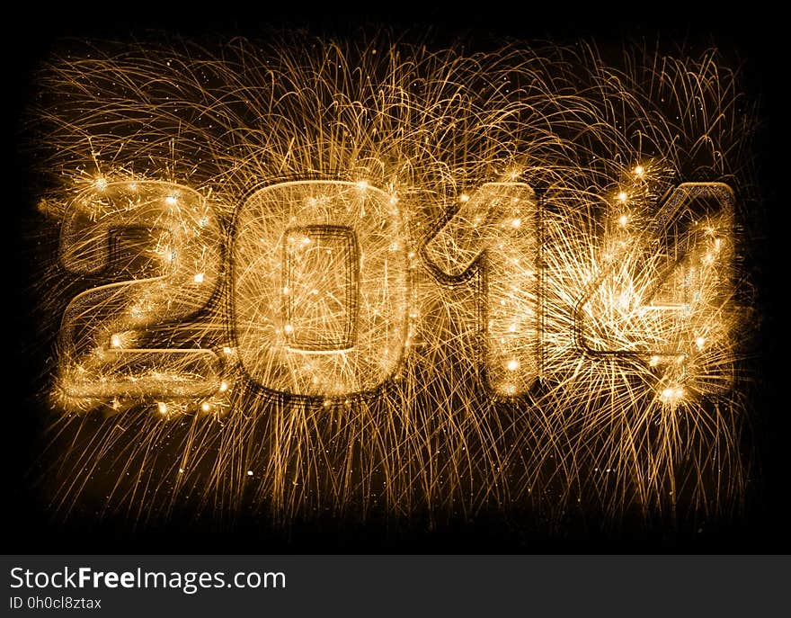 Sparkler, Lighting, Night, New Year's Eve