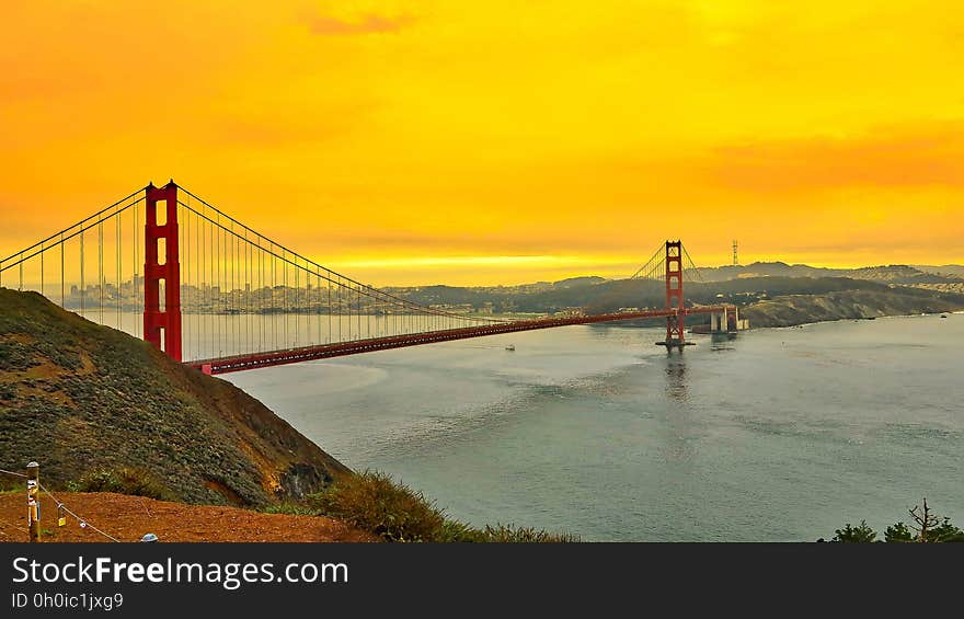 The Golden Gate bridge in San Francisco, California.