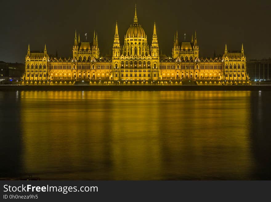 Landmark, Reflection, Night, Tourist Attraction