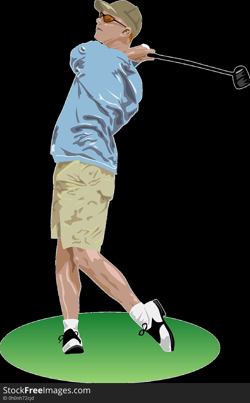 Golfer, Standing, Joint, Golf Equipment