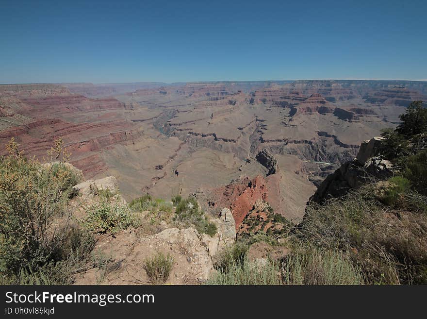 A view over the Gran Canyon in Arizona, USA.