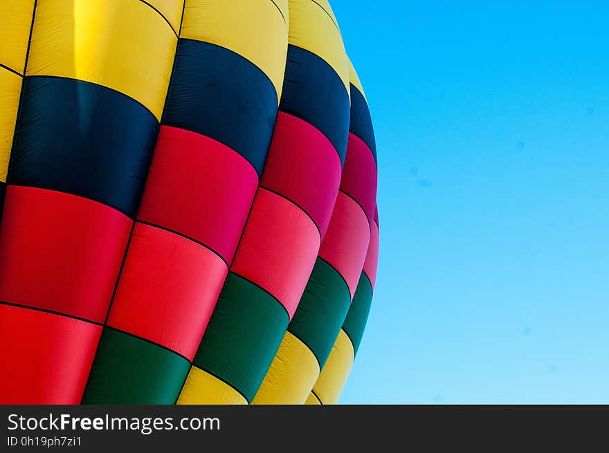 Yellow Blue Pink and Green Air Balloon