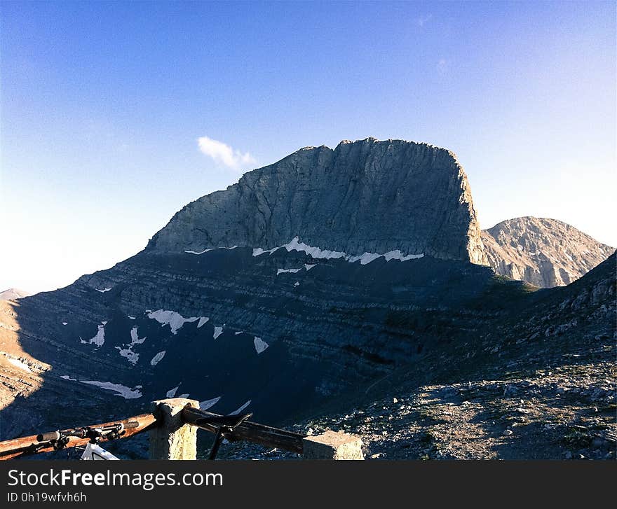 Photograph Showing Snow Mountains