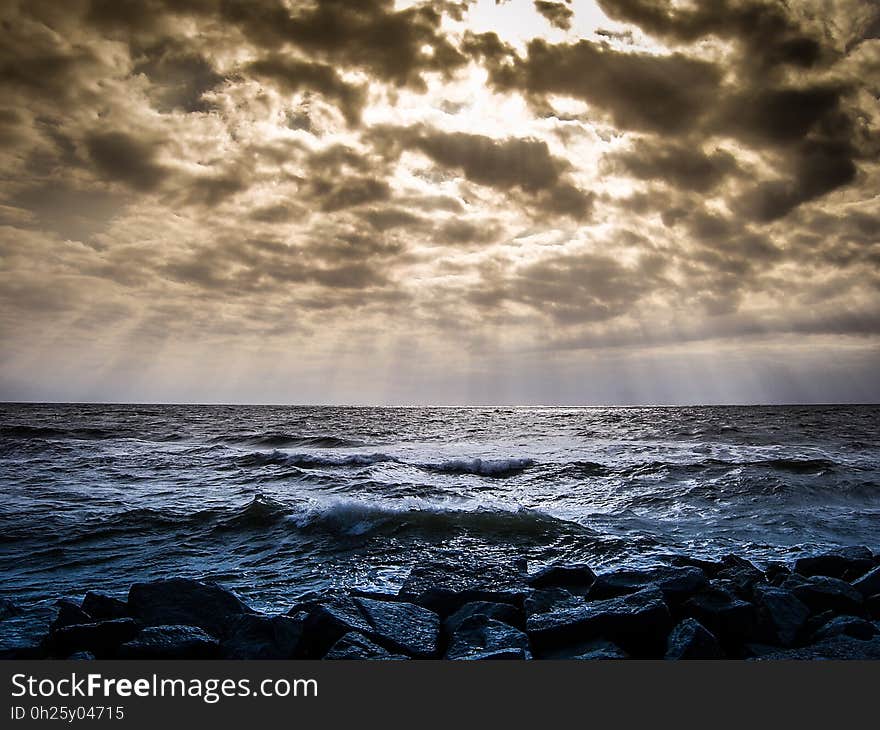 Sea, Sky, Horizon, Ocean