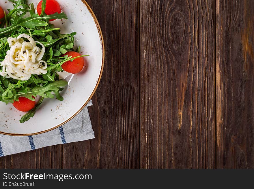 Close-up of Salad on Table