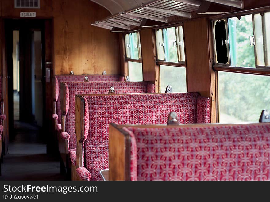 Red Fabric Train Chair