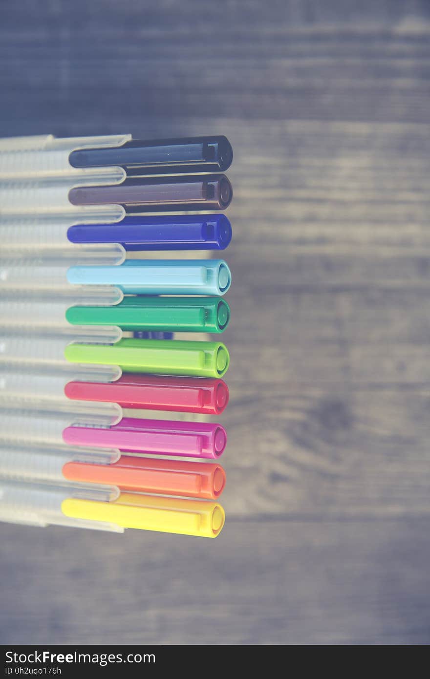 Colored Pen Set at Daytime