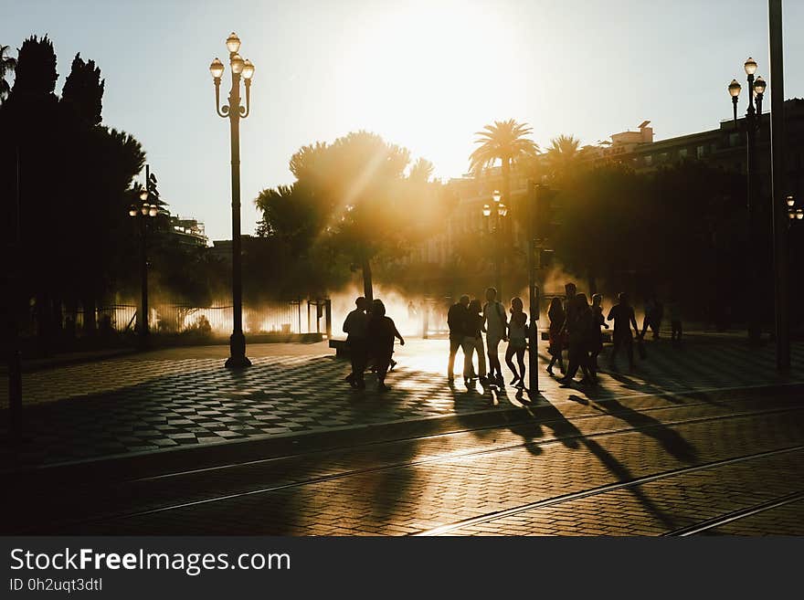 Sunglare Photo of Children on Street