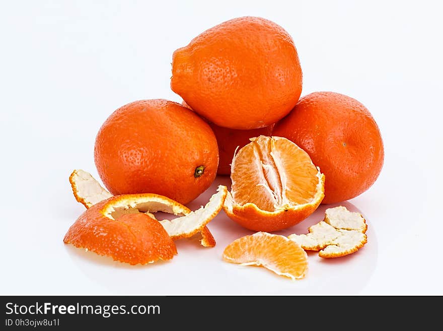 Peeled Orange Fruits