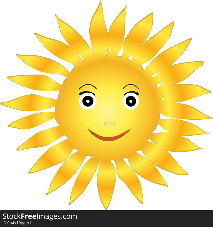 Yellow, Smile, Emoticon, Flower