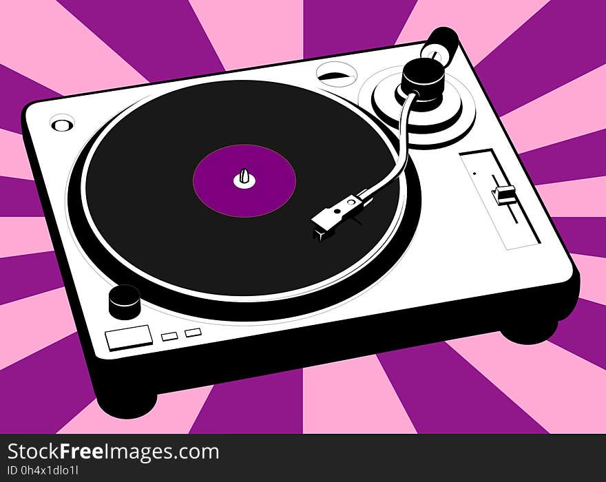 Pink, Purple, Record Player, Magenta