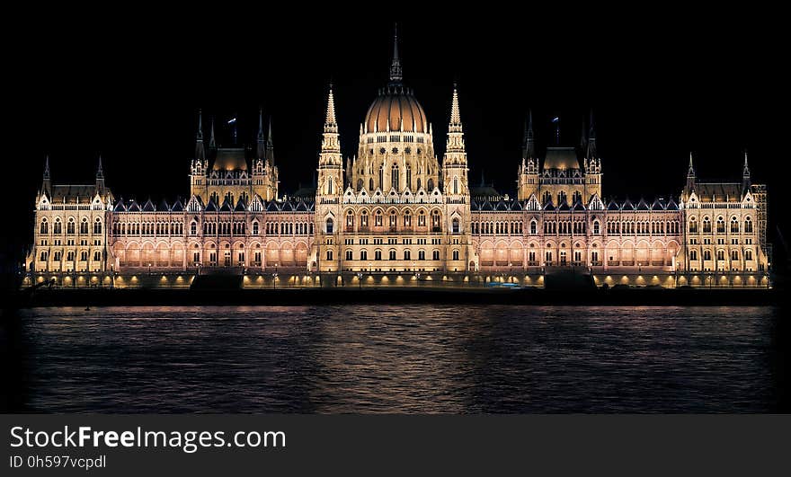 Landmark, Night, Reflection, Tourist Attraction