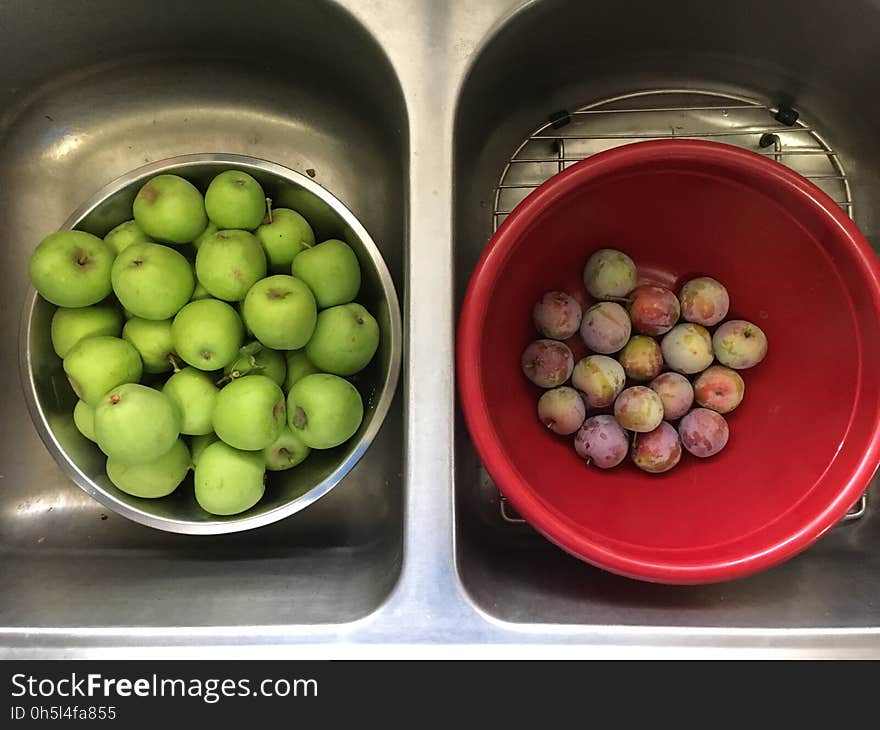 I could not help but pick early fruit. The plums needs some more ripen time. I just picked ones from the loaded branches that were bending &#x28;one apple limb was down to the ground&#x29;. I could not help but pick early fruit. The plums needs some more ripen time. I just picked ones from the loaded branches that were bending &#x28;one apple limb was down to the ground&#x29;