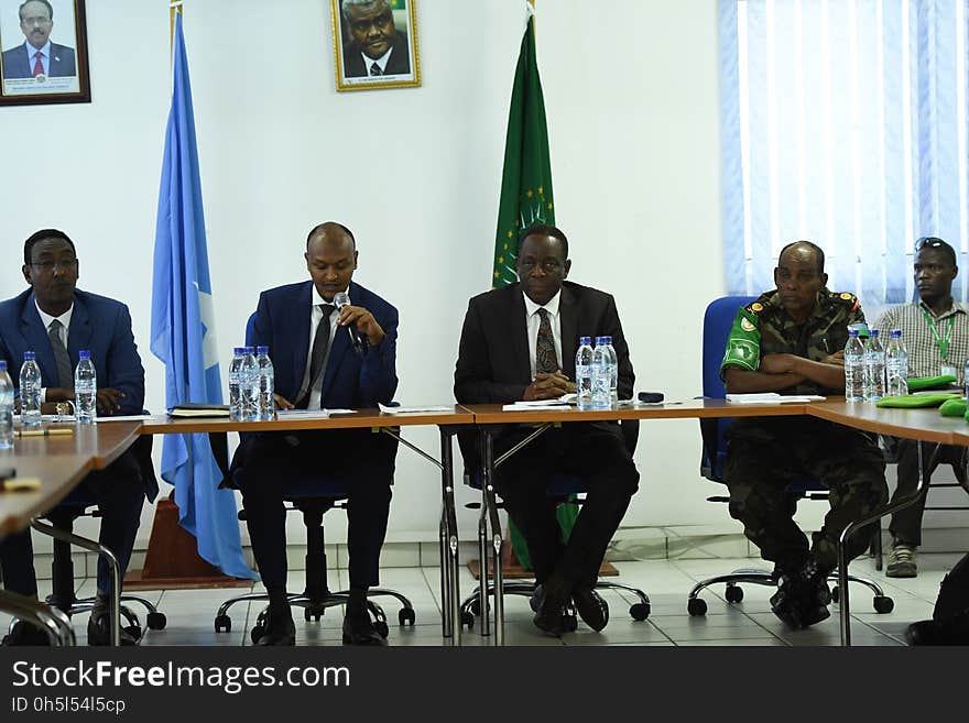 Mahdi Mohamed Guled &#x28;second left&#x29;, the Deputy Prime Minister of Somalia, speaks during the opening of a Joint AMISOM and Federal Government of Somalia &#x28;FGS&#x29; conference in Mogadishu, Somalia, on July 24, 2017. AMISOM Photo/ Omar Abdisalan. Mahdi Mohamed Guled &#x28;second left&#x29;, the Deputy Prime Minister of Somalia, speaks during the opening of a Joint AMISOM and Federal Government of Somalia &#x28;FGS&#x29; conference in Mogadishu, Somalia, on July 24, 2017. AMISOM Photo/ Omar Abdisalan