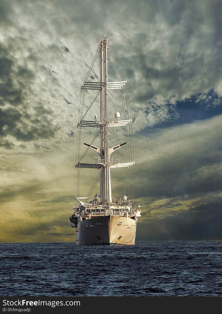 Sailing Ship, Tall Ship, Sea, Sky