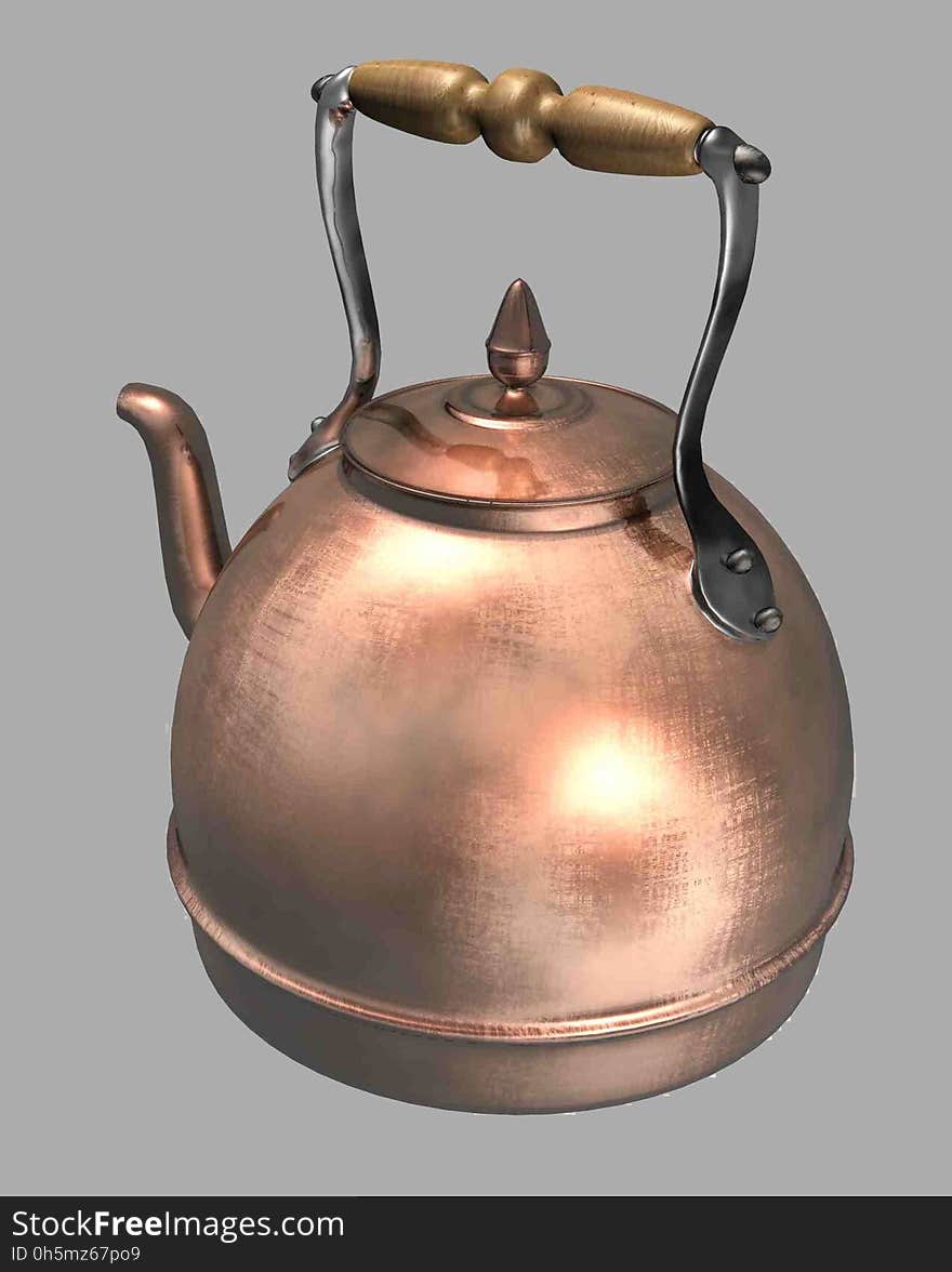 Kettle, Metal, Small Appliance, Copper