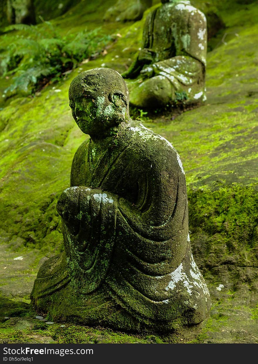 Green, Sculpture, Stone Carving, Statue