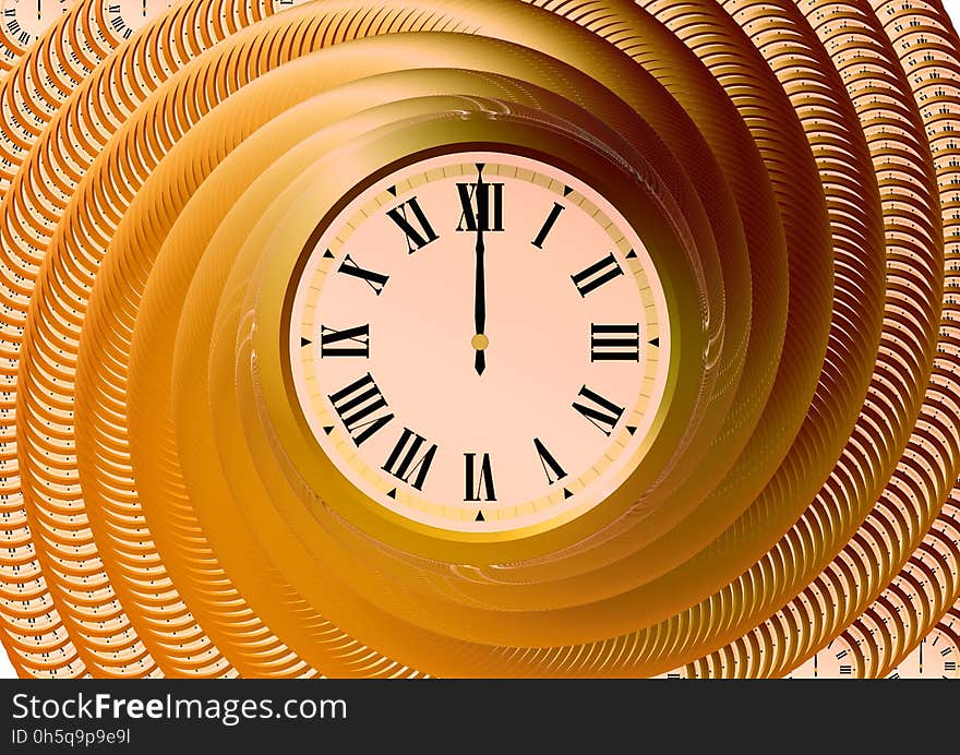 Yellow, Clock, Circle, Line