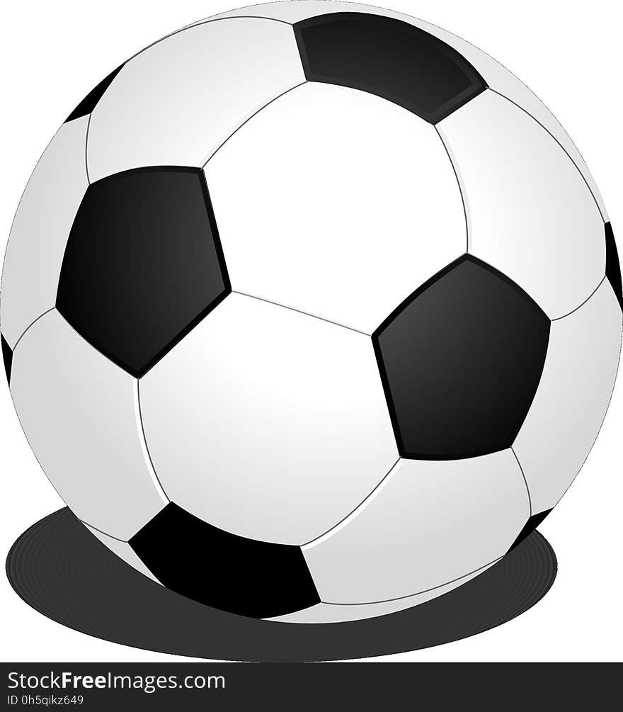 Football, Black And White, Ball, Sports Equipment