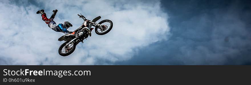 Freestyle Motocross, Stunt Performer, Extreme Sport, Sky