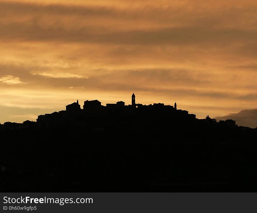 Sky, Skyline, Afterglow, Horizon