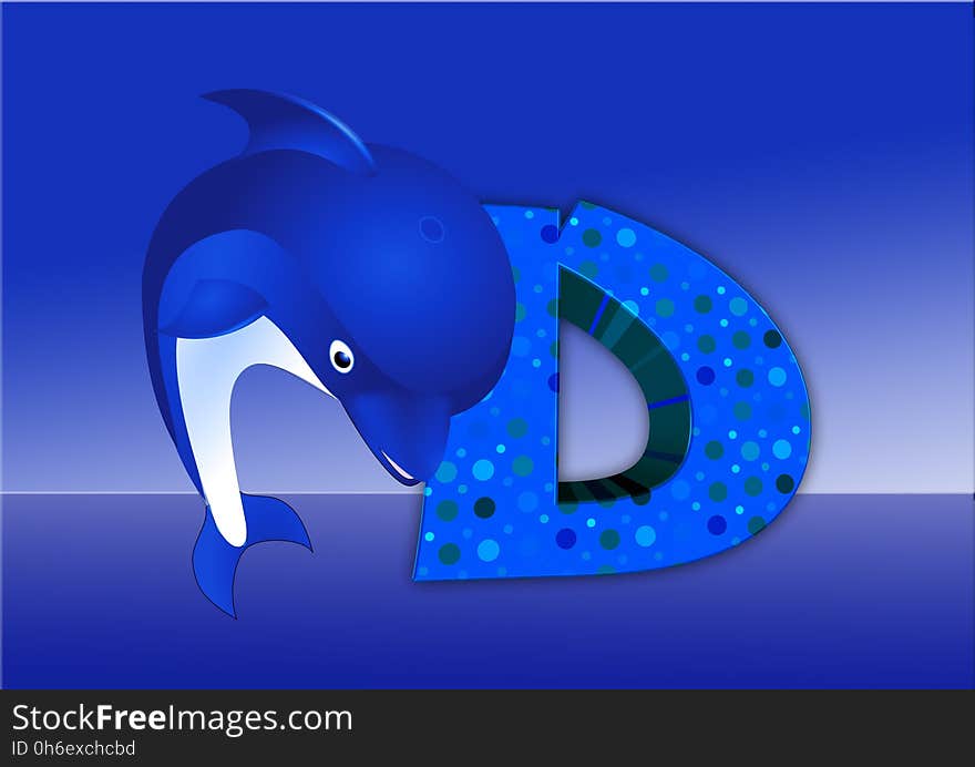 Blue, Dolphin, Marine Mammal, Mammal