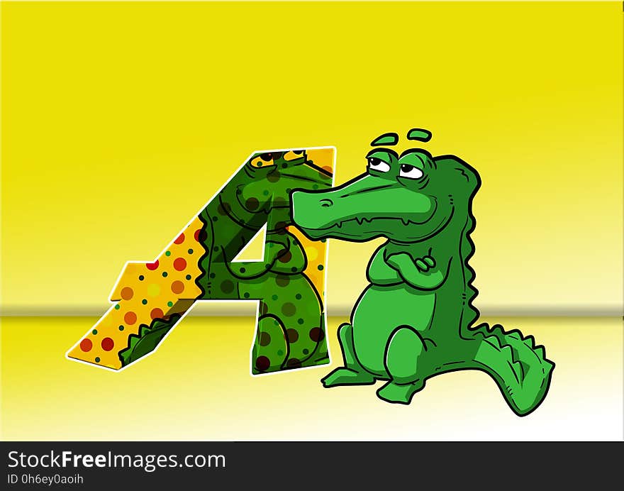 Green, Vertebrate, Cartoon, Reptile