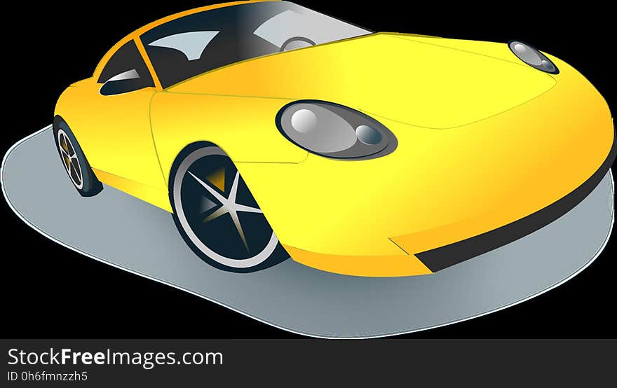 Car, Motor Vehicle, Yellow, Automotive Design