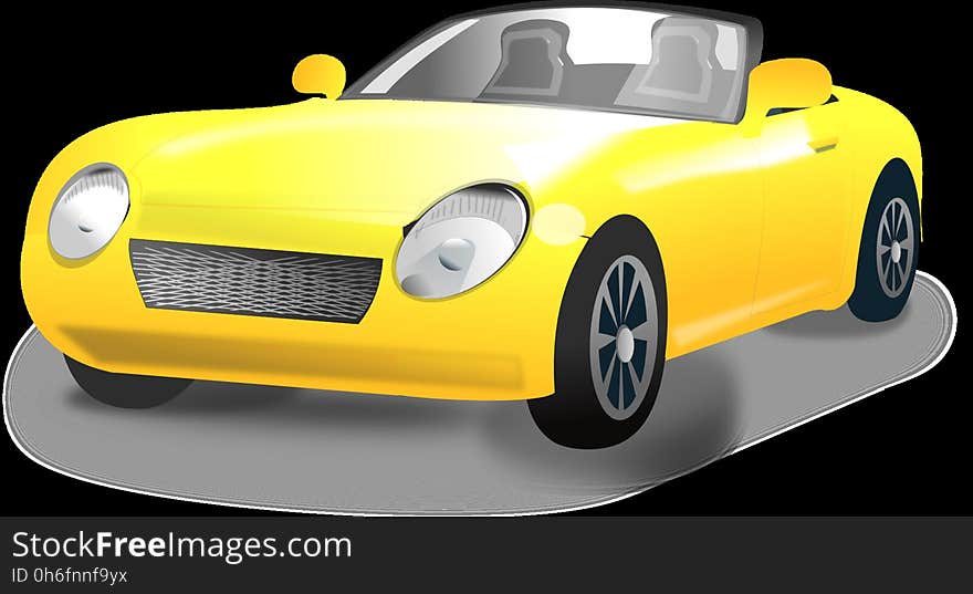 Car, Yellow, Motor Vehicle, Vehicle