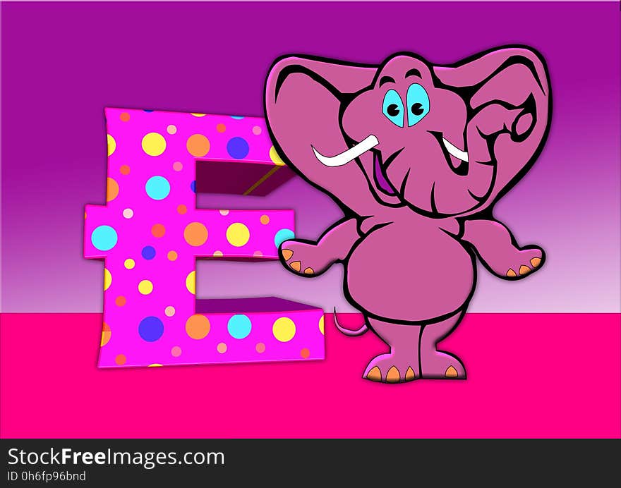 Elephants And Mammoths, Pink, Cartoon, Mammal