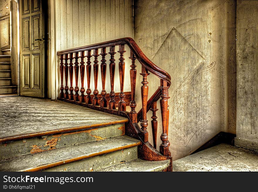 Stairs, Iron, Wood, Window