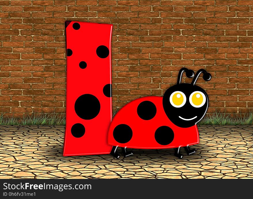 Red, Ladybird, Font, Illustration