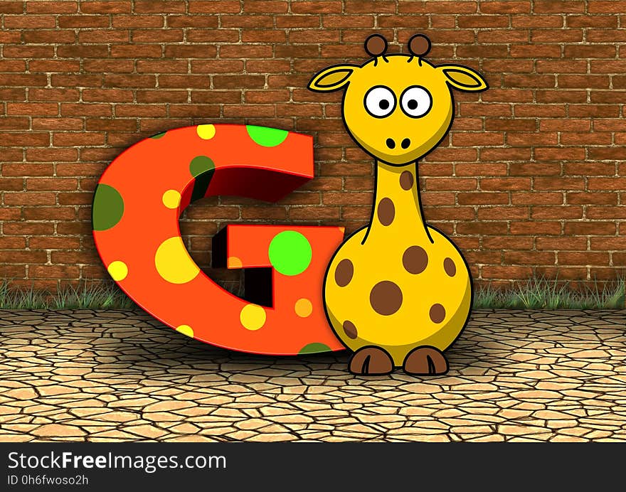 Giraffe, Giraffidae, Yellow, Mammal