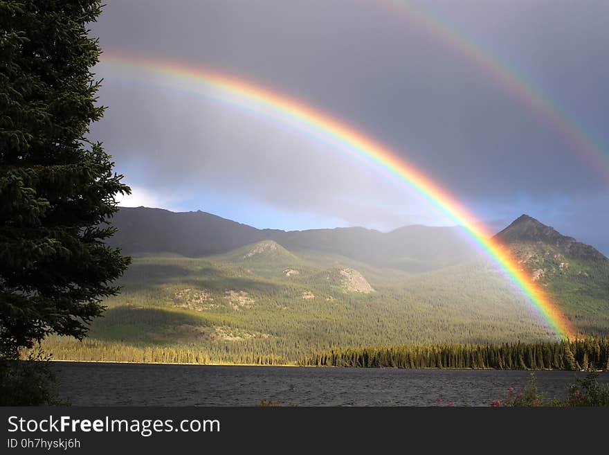 Rainbow, Nature, Sky, Highland