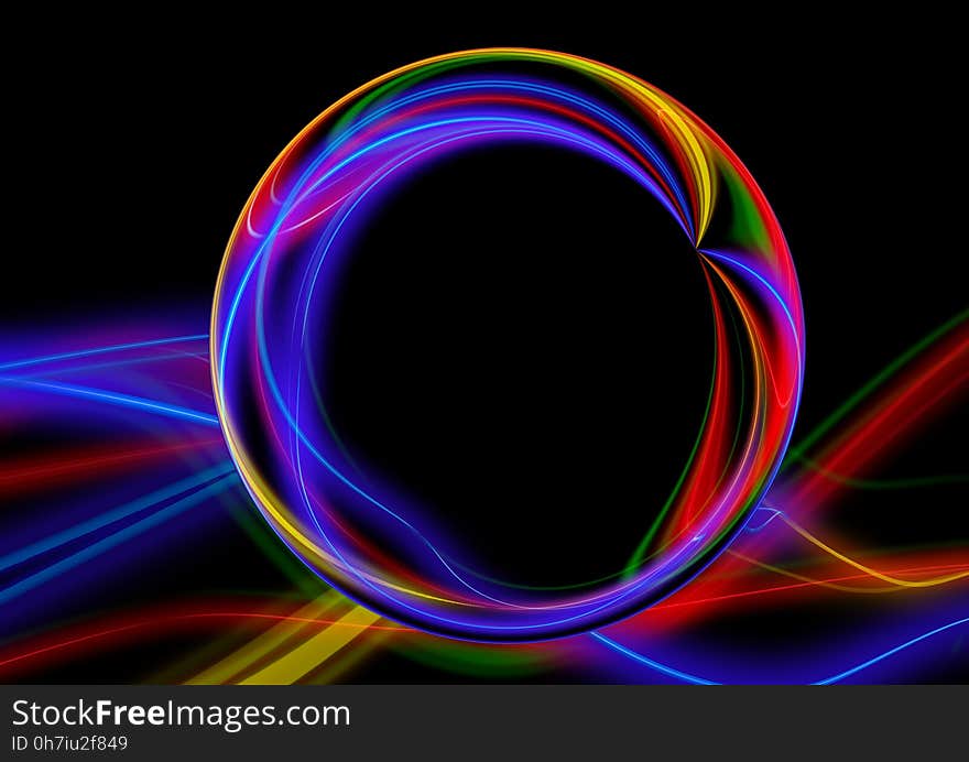 Circle, Light, Neon, Line