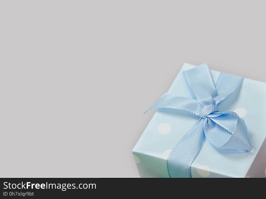 Blue, Ribbon, Box, Gift