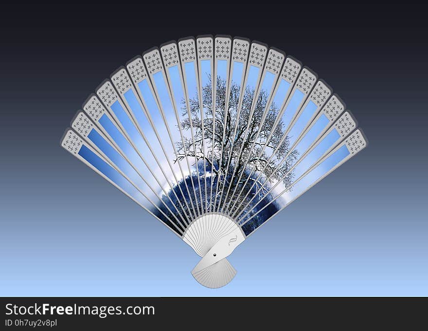 Decorative Fan, Hand Fan, Product Design, Sky