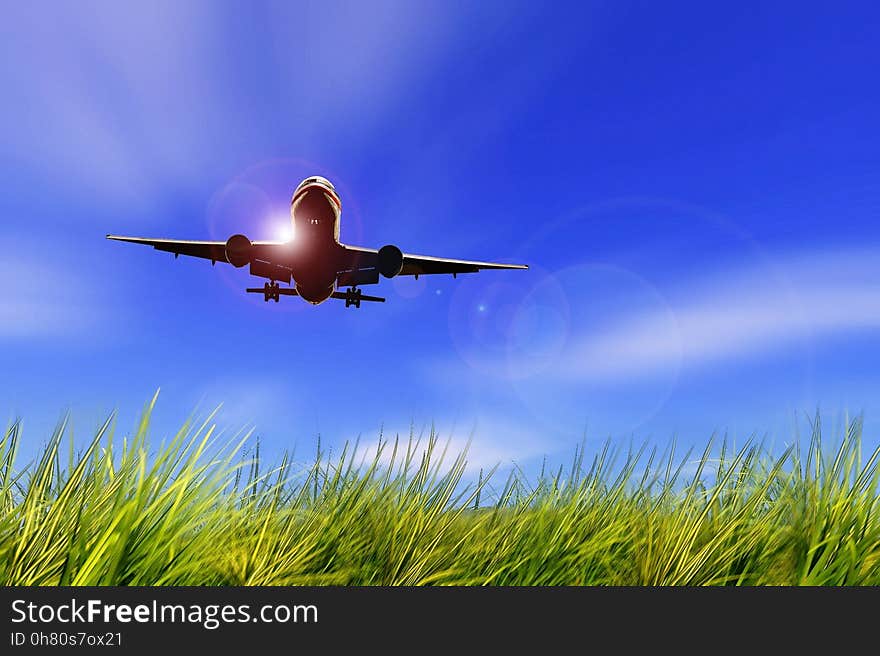 Sky, Airplane, Air Travel, Daytime