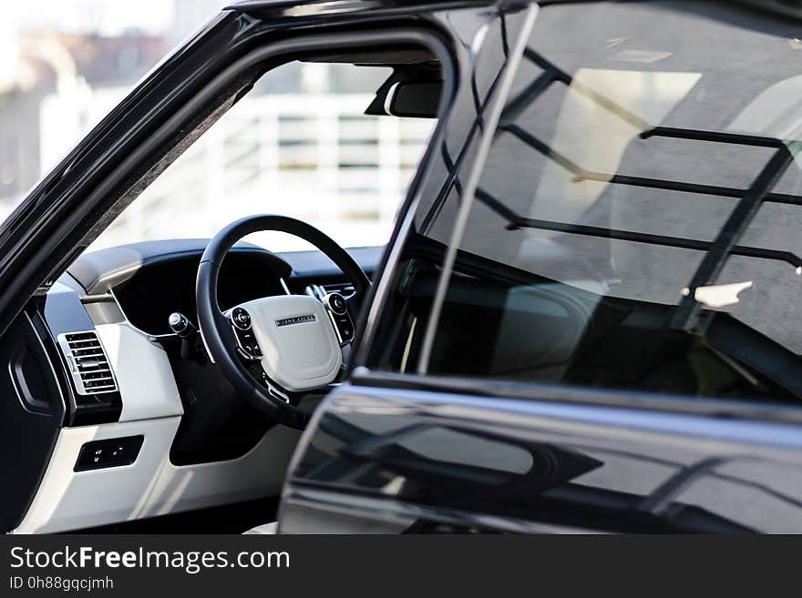 Close-up of Car Side-view Mirror