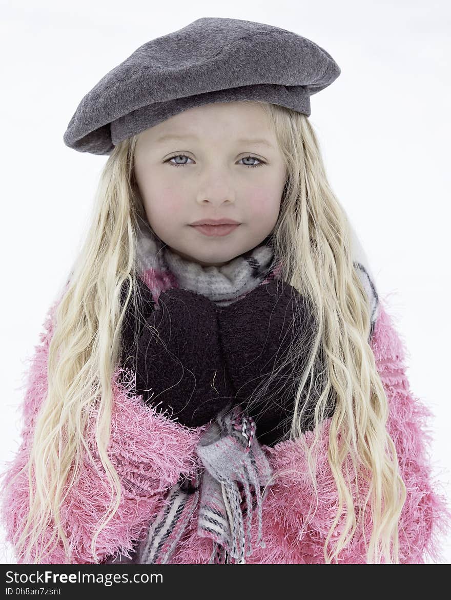 Scarf, Headgear, Girl, Child