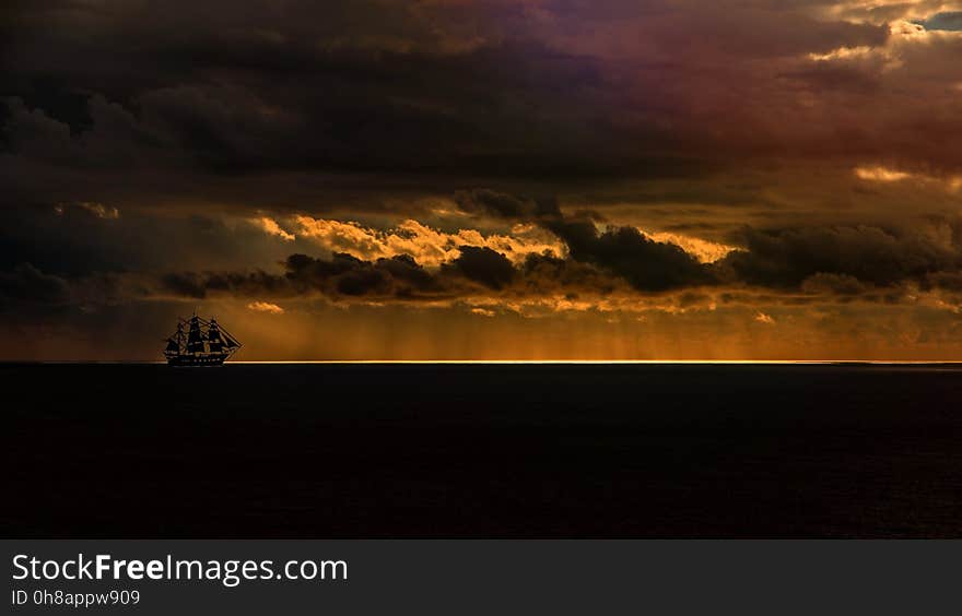 Sky, Horizon, Sunset, Cloud