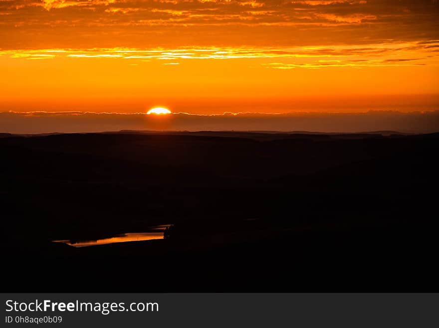 Sky, Afterglow, Horizon, Sunrise