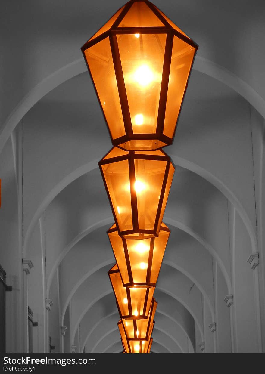 Light Fixture, Lighting, Orange, Lamp