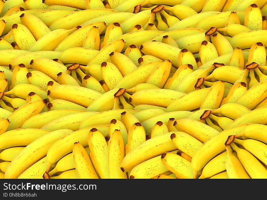 Yellow, Produce, Fruit, Banana