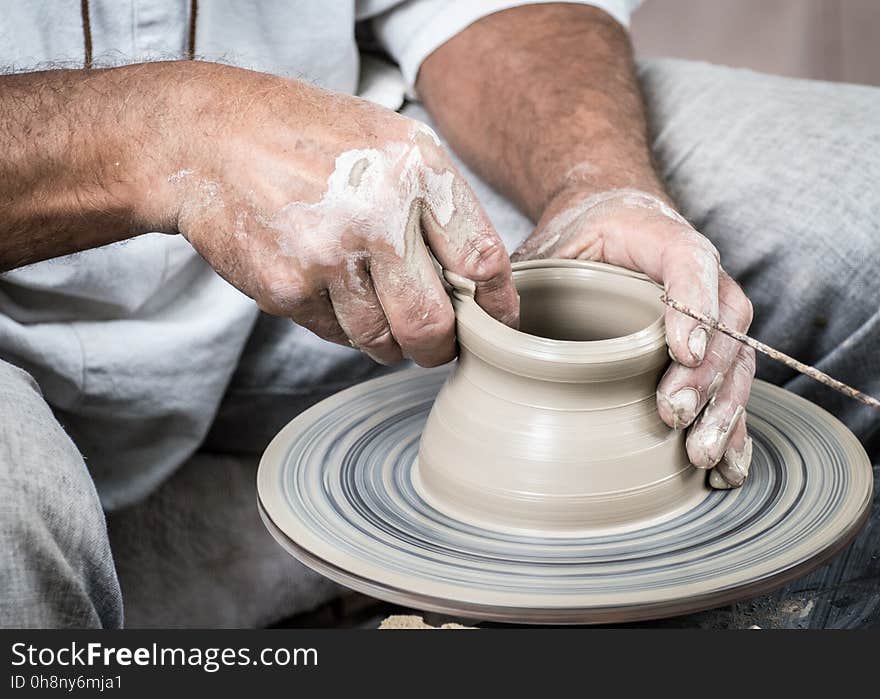 Potter's Wheel, Pottery, Material, Ceramic