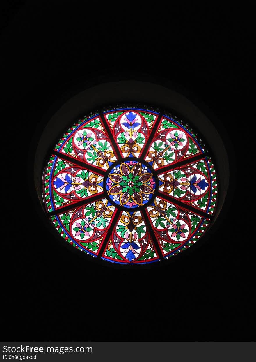 Stained Glass, Glass, Window, Circle